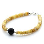 Adult Baltic Amber & 925 Sterling Silver Clasp Bracelet 5mm 18cm. SB138