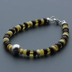 Adult Baltic Amber & 925 Sterling Silver Clasp Bracelet 5mm 18cm. SB133