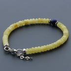 Adult Baltic Amber & 925 Sterling Silver Clasp Bracelet 5mm 19cm. SB135