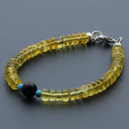 Adult Baltic Amber & 925 Sterling Silver Clasp Bracelet 6mm 18cm. SB134