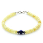 Adult Baltic Amber & 925 Sterling Silver Clasp Bracelet 5mm 19cm. SB135