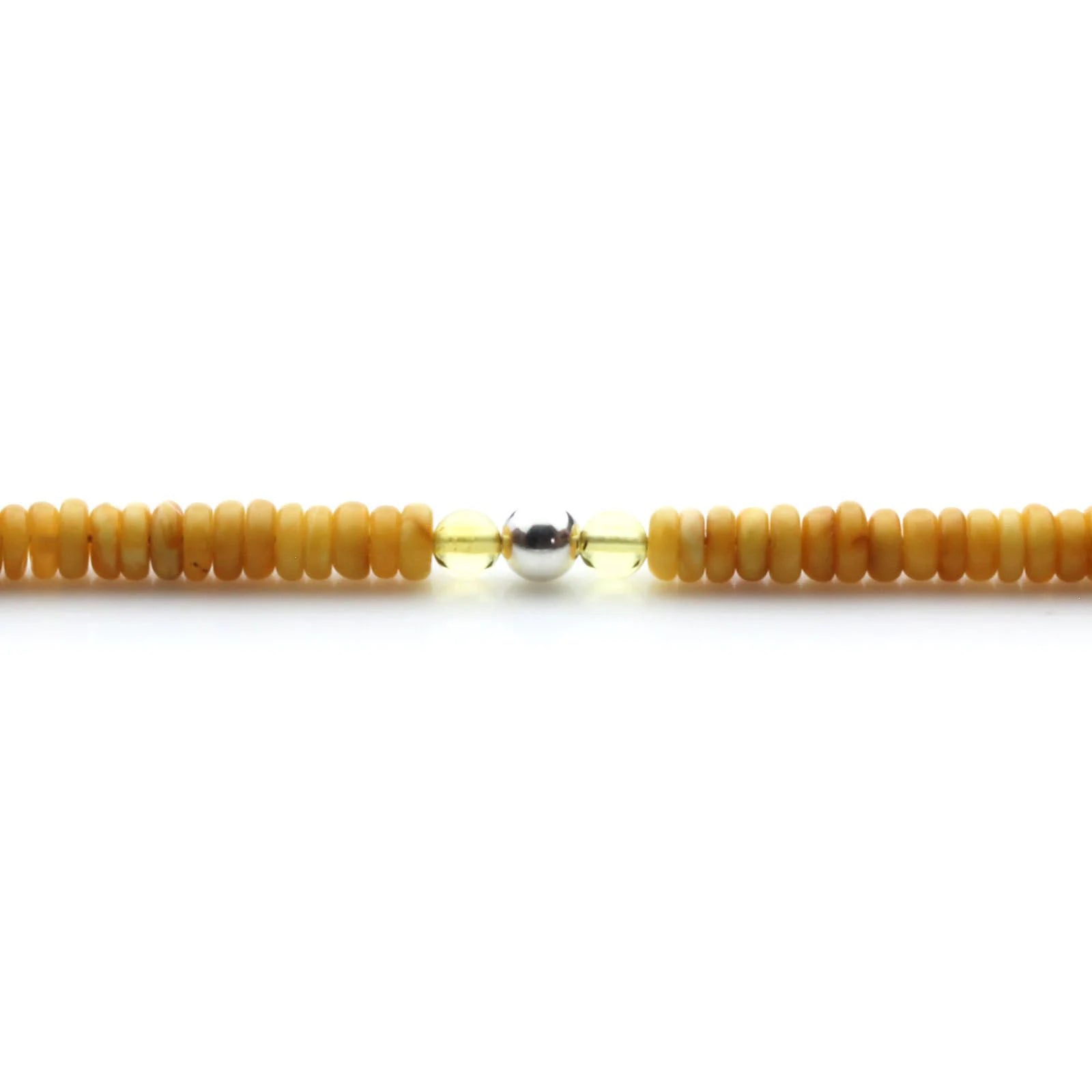 Adult Baltic Amber & 925 Sterling Silver Clasp Bracelet 18cm. SB114