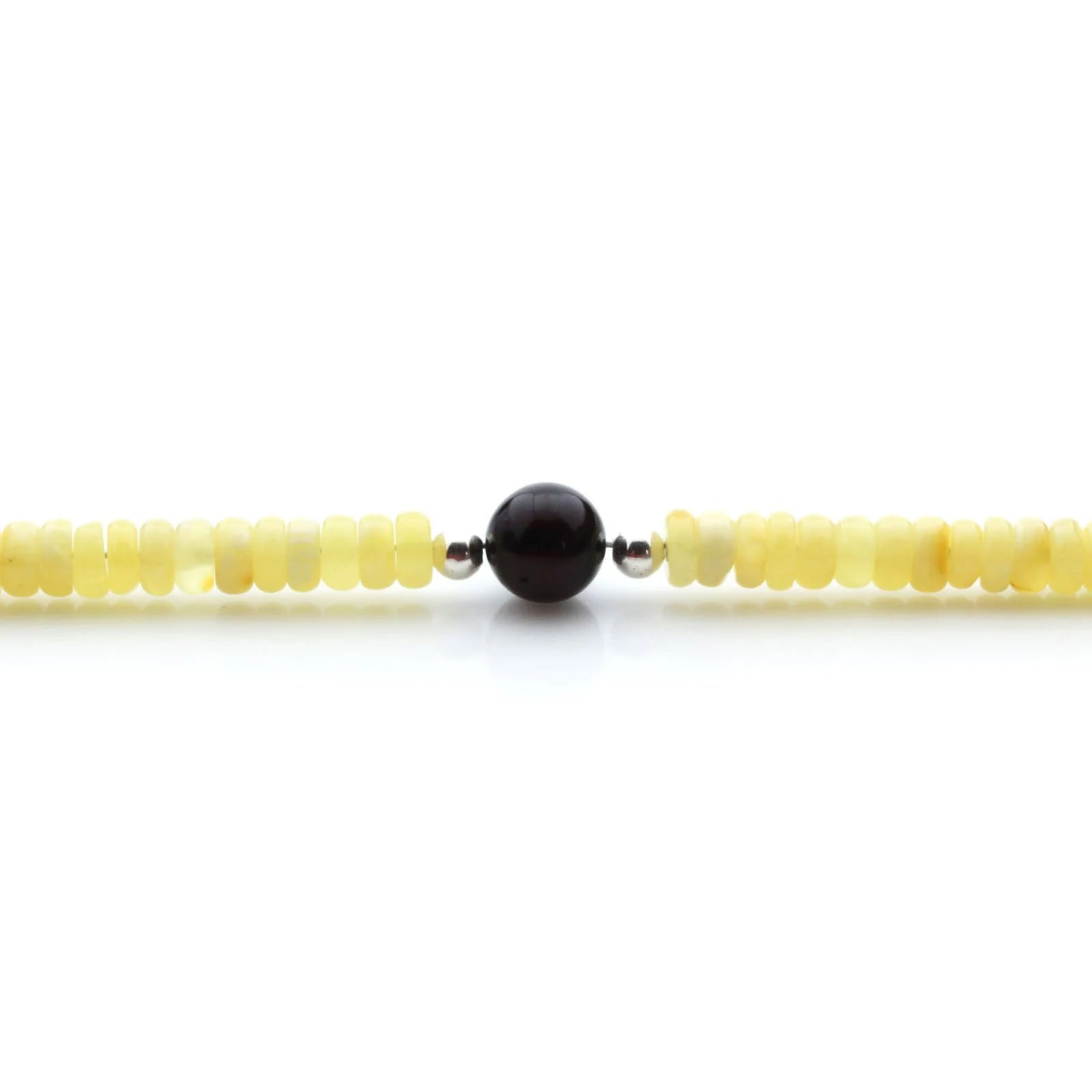 Adult Baltic Amber & 925 Sterling Silver Clasp Bracelet 7mm 19cm. SB110