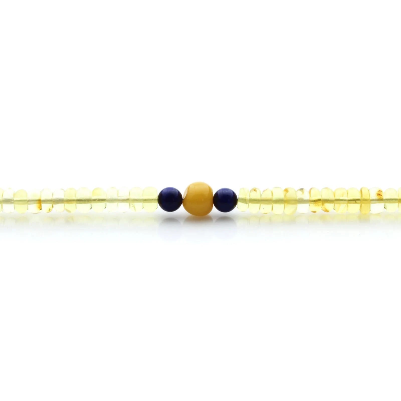 Adult Baltic Amber & 925 Sterling Silver Clasp Bracelet 7mm 19cm. SB113
