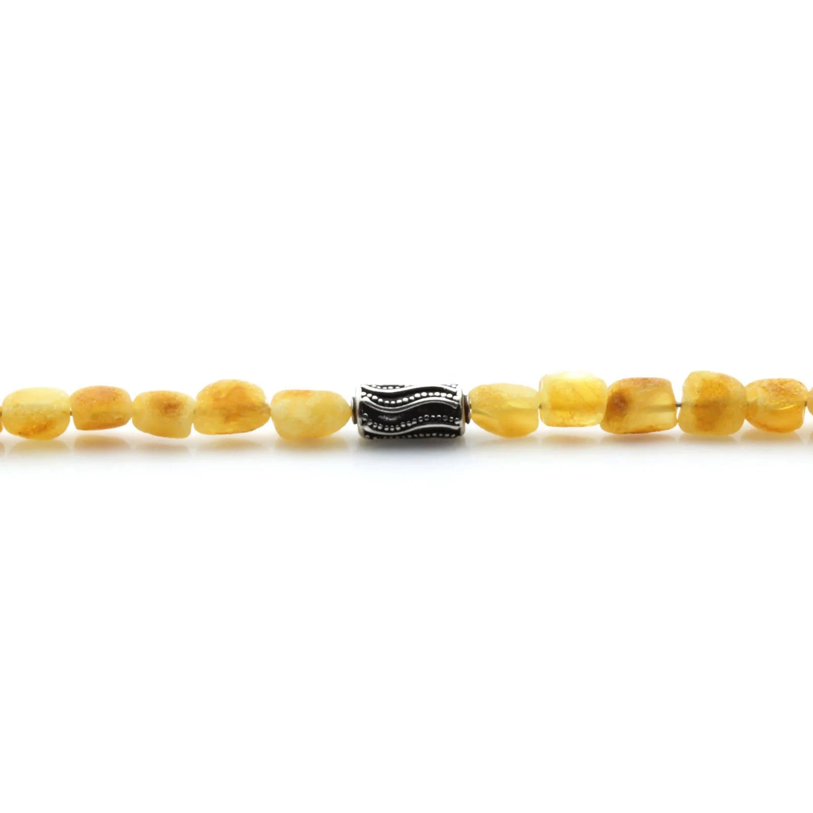Adult Baltic Amber & 925 Sterling Silver Clasp Bracelet 6mm 20cm. SB122