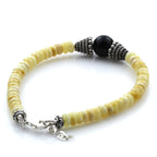 Adult Baltic Amber & 925 Sterling Silver Clasp Bracelet 18cm. SB106