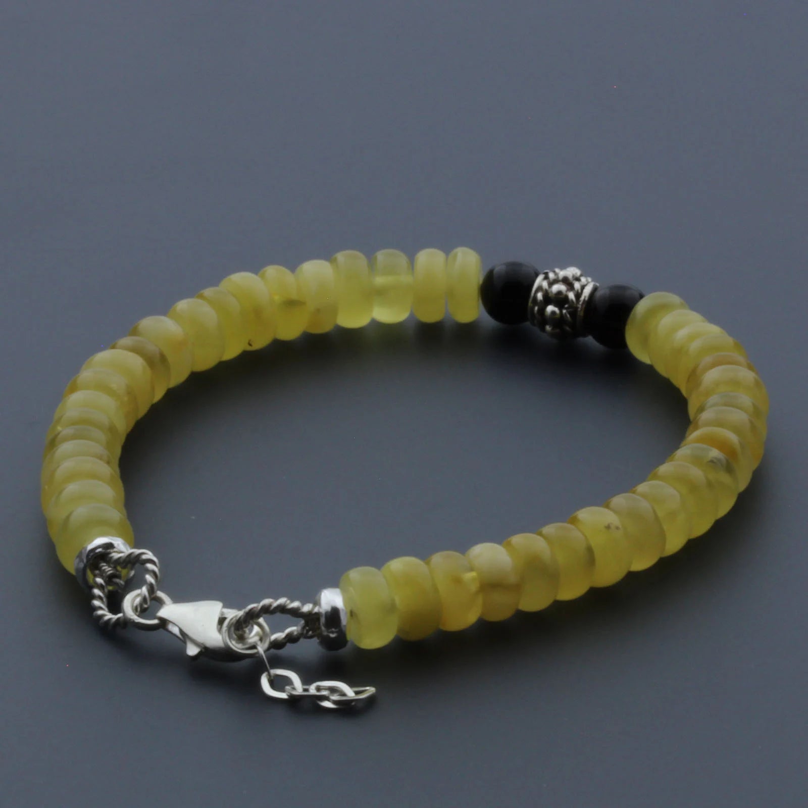Adult Baltic Amber & 925 Sterling Silver Clasp Bracelet 18cm. SB109