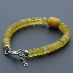 Adult Baltic Amber & 925 Sterling Silver Clasp Bracelet 6mm 18cm. SB125