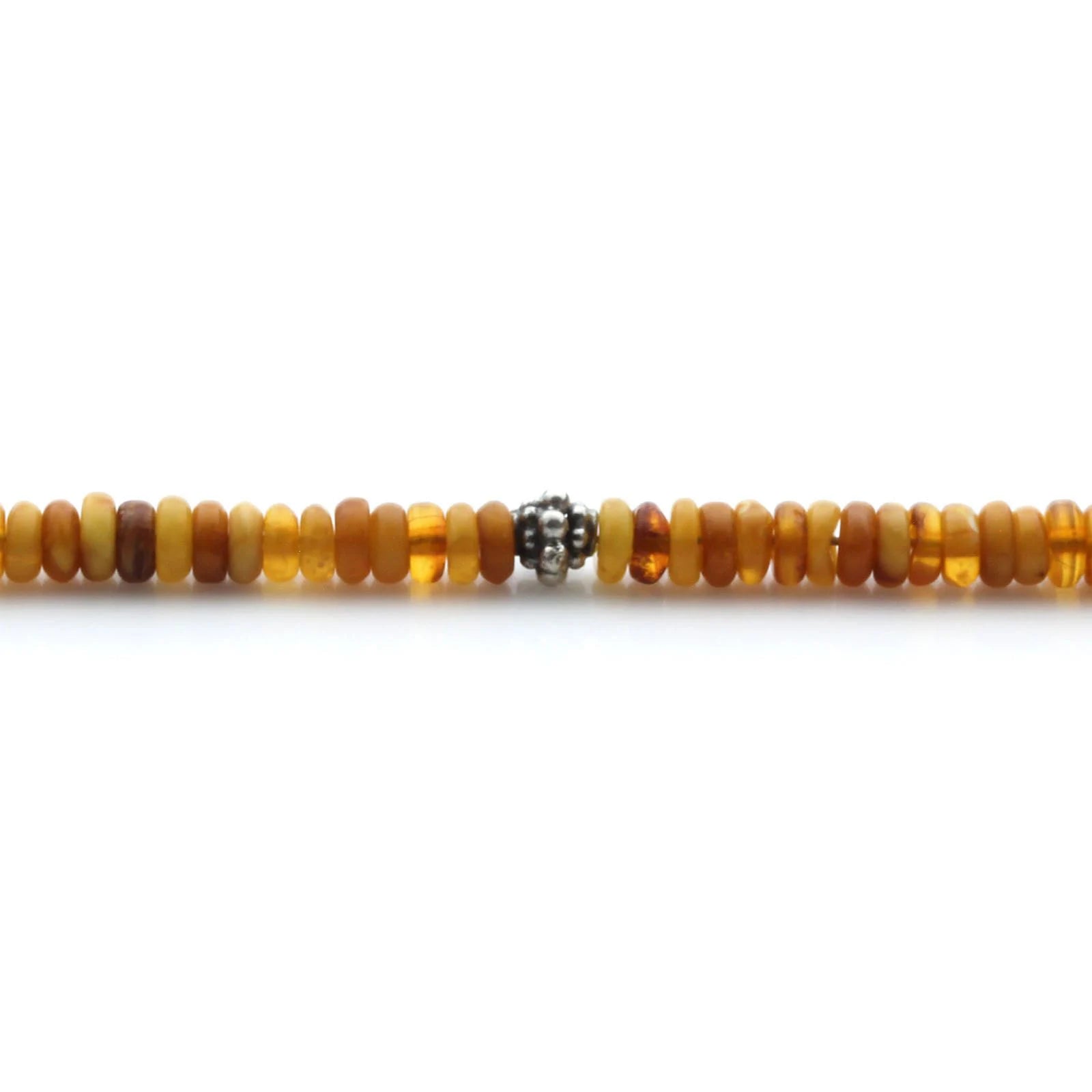 Adult Baltic Amber & 925 Sterling Silver Clasp Bracelet 5mm 20cm. SB119
