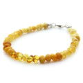 Adult Baltic Amber Bracelet & 925 Sterling Silver Clasp 18cm. LE14