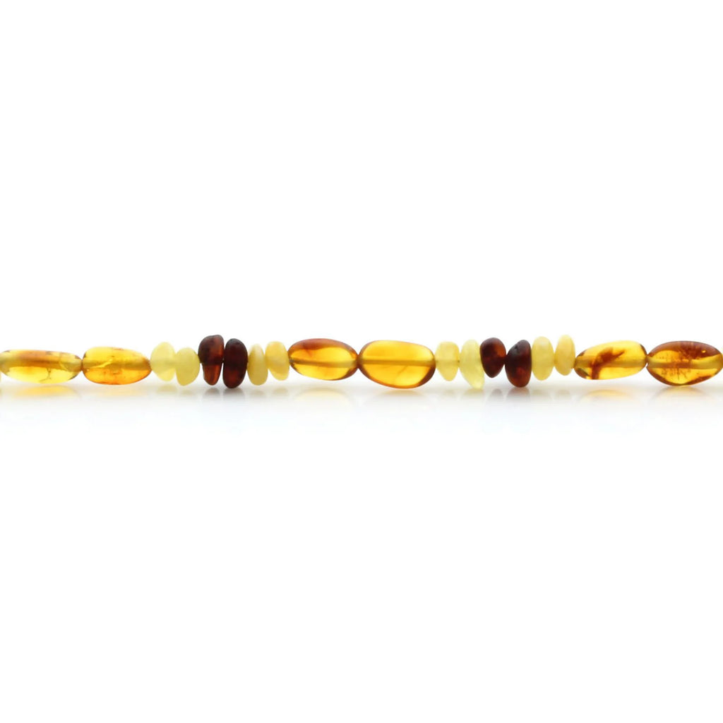 Adult Baltic Amber Necklace & 925 Sterling Silver Clasp 45cm. LE04