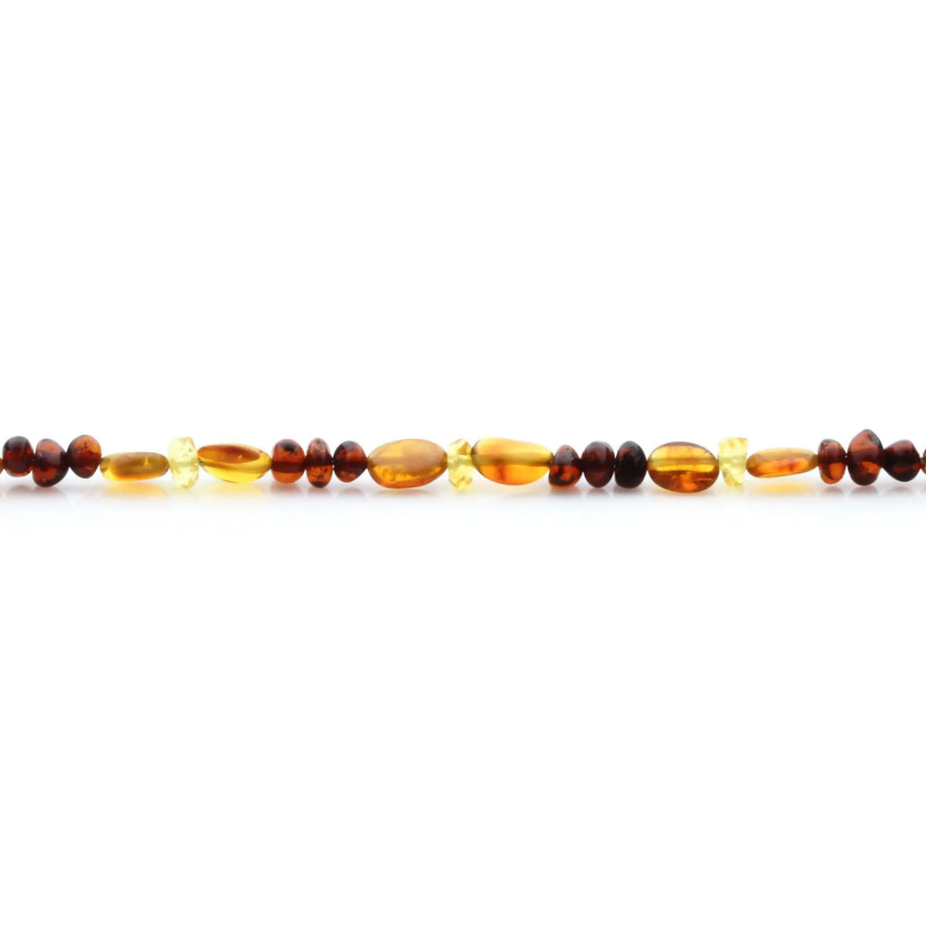 Adult Baltic Amber Necklace & 925 Sterling Silver Clasp 45cm. LE20