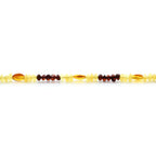Adult Baltic Amber Necklace & 925 Sterling Silver Clasp 45cm. LE21