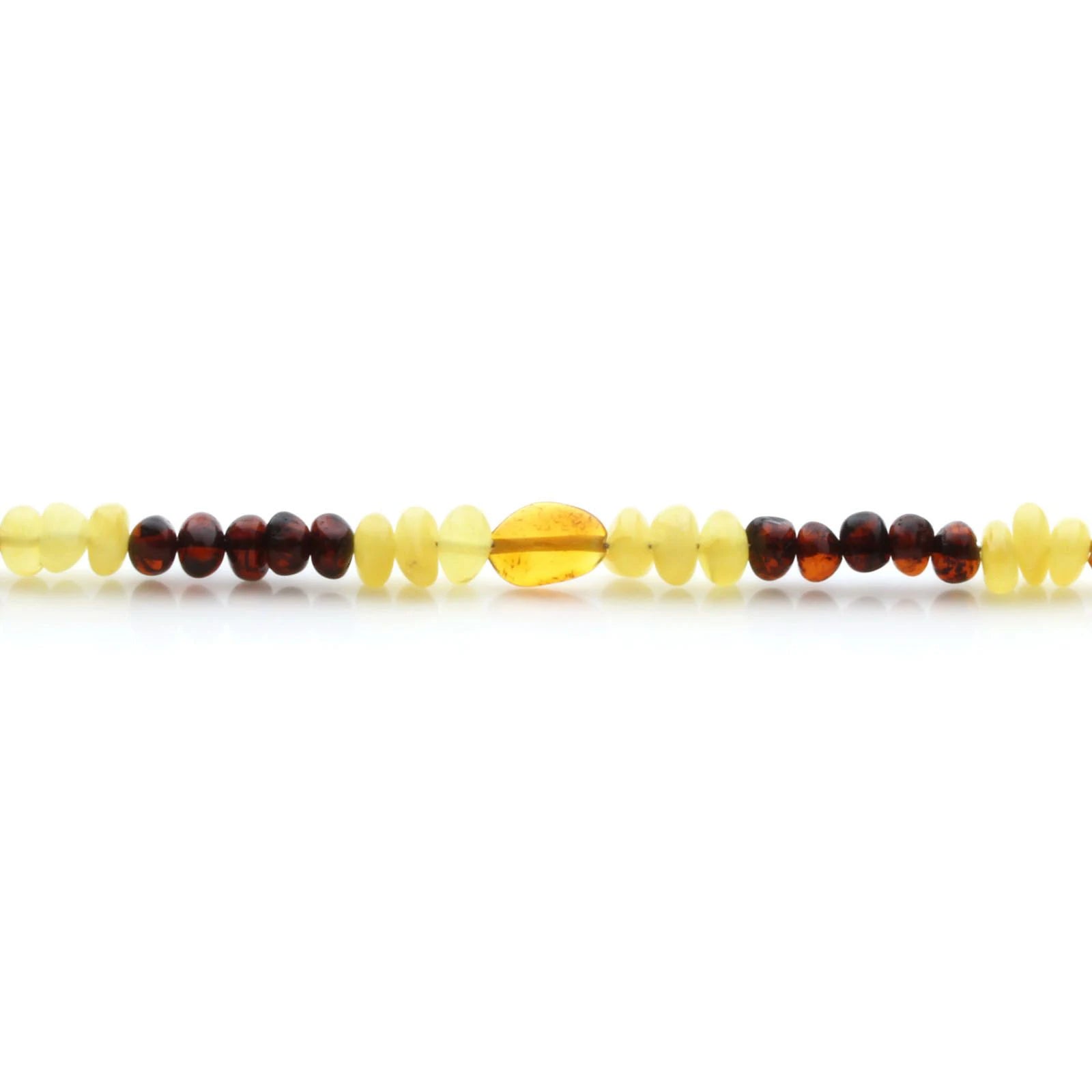 Adult Baltic Amber Bracelet & 925 Sterling Silver Clasp 18cm. LE21