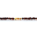 Adult Baltic Amber Bracelet & 925 Sterling Silver Clasp 18cm. LE31