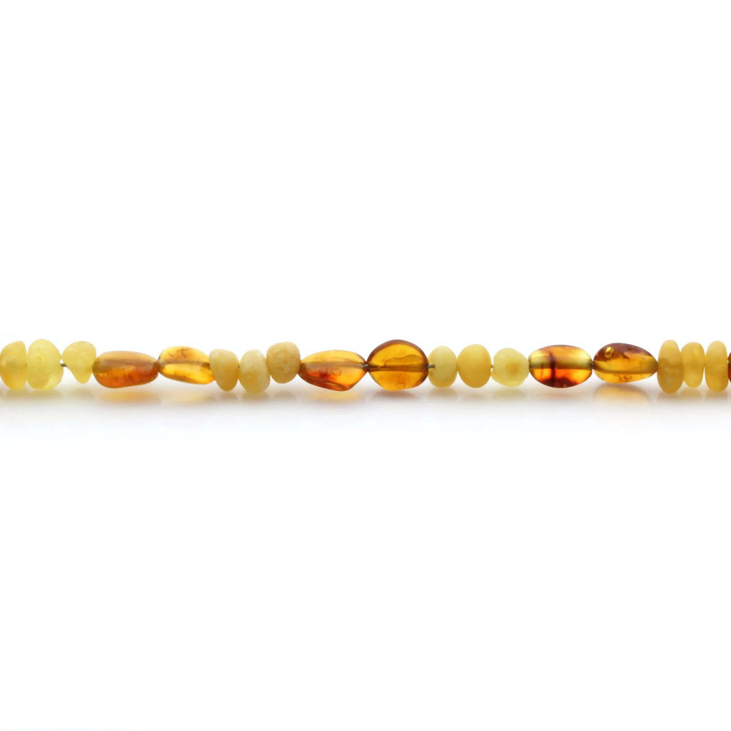 Adult Baltic Amber Bracelet & 925 Sterling Silver Clasp 18cm. LE19
