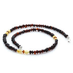 Adult Baltic Amber Necklace & 925 Sterling Silver Clasp 45cm. LE31