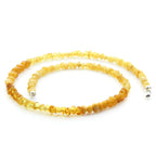 Adult Baltic Amber Necklace & 925 Sterling Silver Clasp 45cm. LE14