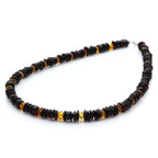 Adult Baltic Amber Necklace & 925 Sterling Silver Clasp 45cm. LE35