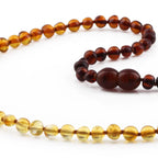 Adult Baltic Amber Necklace. Baroque Rainbow 5mm - BA136