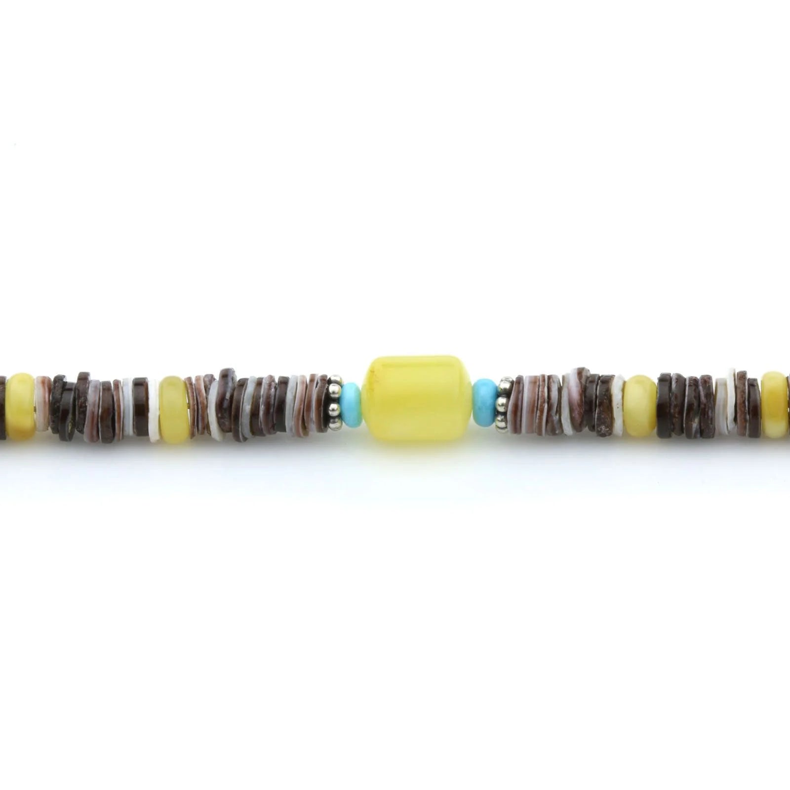 ADULT BALTIC AMBER SHELL TURQUOISE 925 STERLING SILVER NECKLACE. SPT01