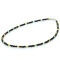 ADULT BALTIC AMBER WOOD TURQUOISE 925 STERLING SILVER NECKLACE. SPT07