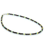 ADULT BALTIC AMBER WOOD TURQUOISE 925 STERLING SILVER NECKLACE. SPT07