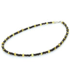 ADULT BALTIC AMBER WOOD 925 STERLING SILVER NECKLACE. SPT08