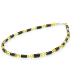 ADULT BALTIC AMBER WOOD 925 STERLING SILVER NECKLACE. SPT10