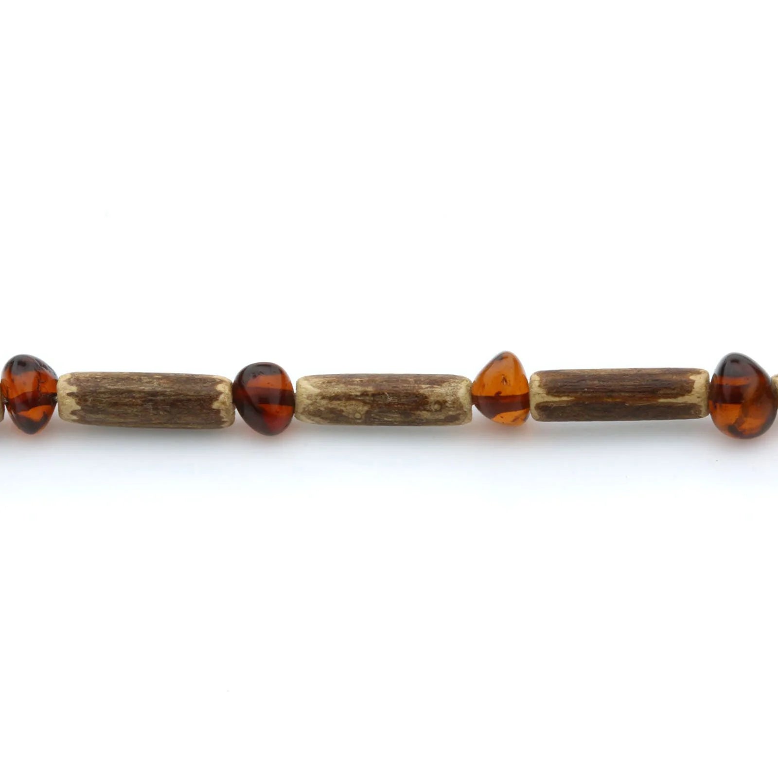 ADULT BALTIC AMBER WOOD 925 STERLING SILVER NECKLACE. SPT24