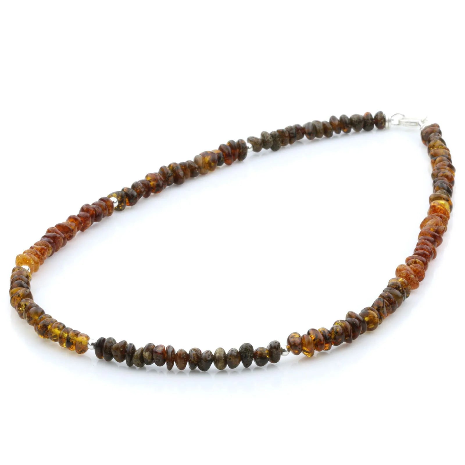 ADULT BALTIC AMBER 925 STERLING SILVER NECKLACE. SPT35