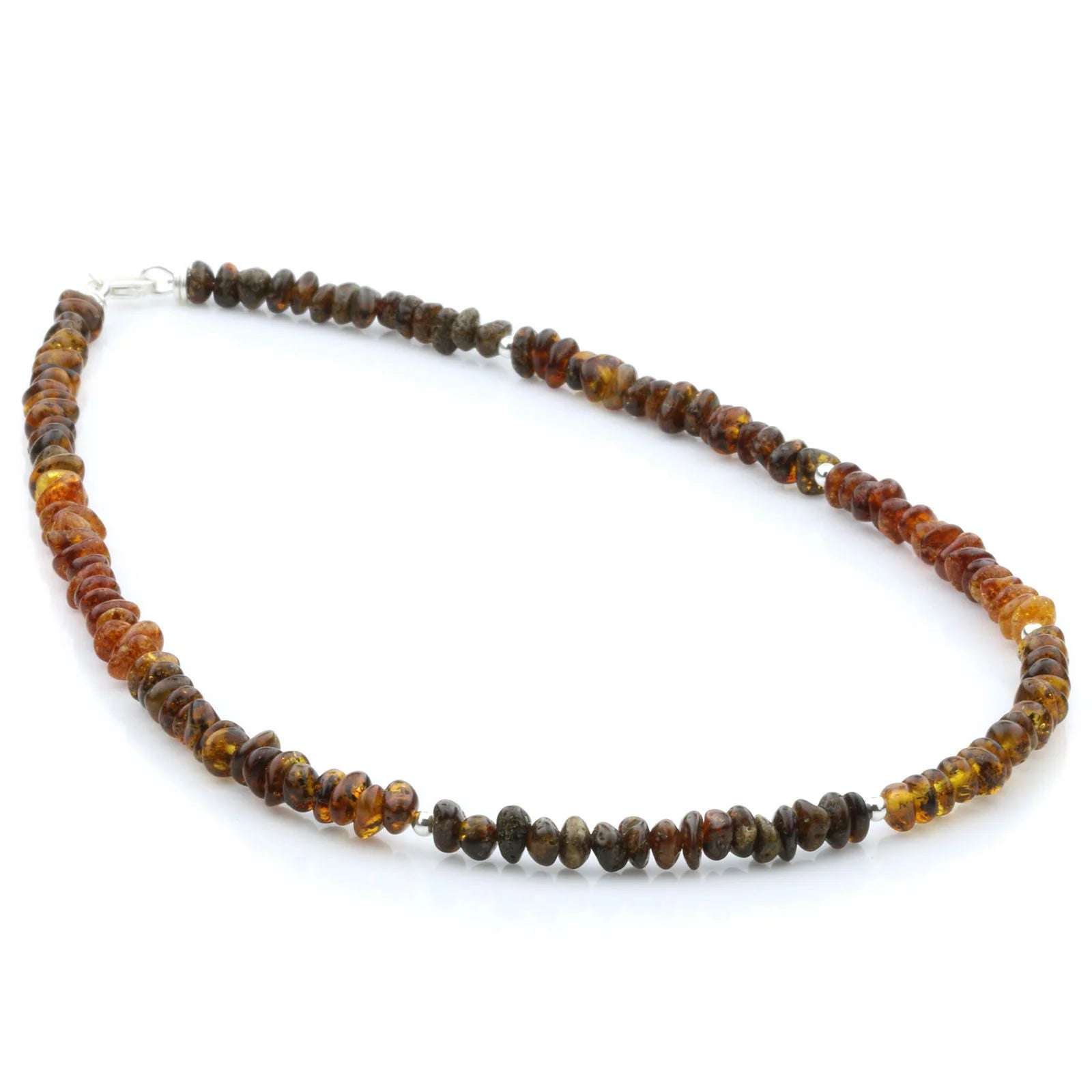 ADULT BALTIC AMBER 925 STERLING SILVER NECKLACE. SPT35