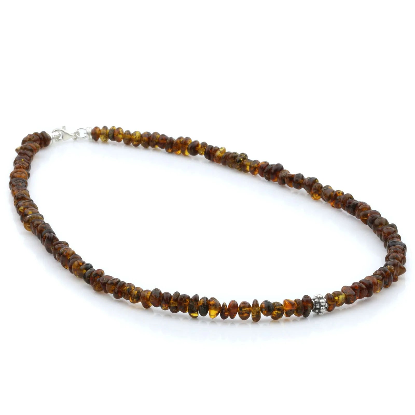ADULT BALTIC AMBER 925 STERLING SILVER NECKLACE. SPT36