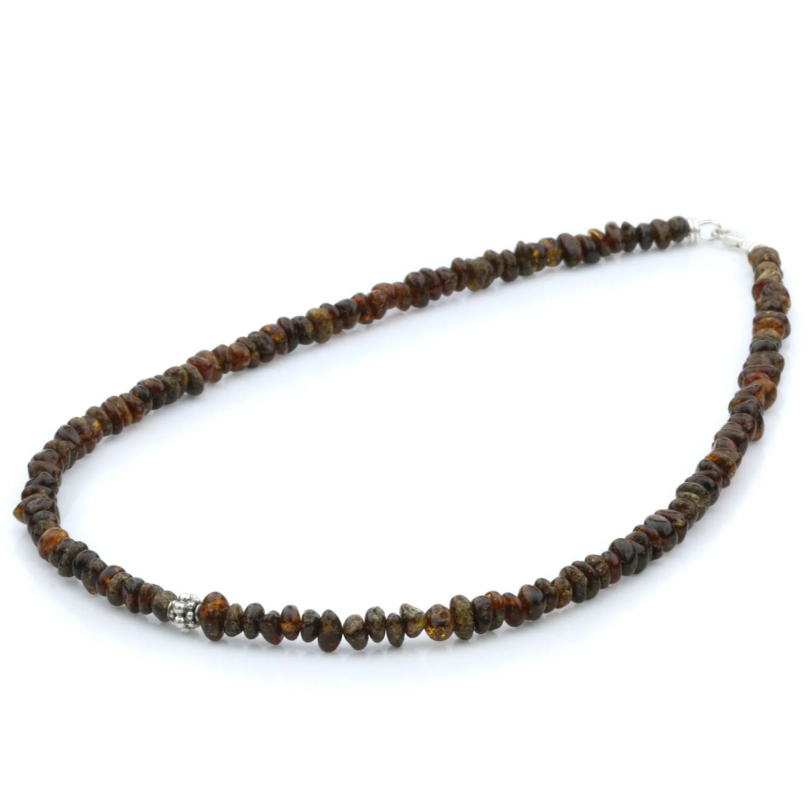 ADULT BALTIC AMBER 925 STERLING SILVER NECKLACE. SPT38
