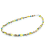 ADULT BALTIC AMBER SHELL TURQUOISE 925 STERLING SILVER NECKLACE. SPT80