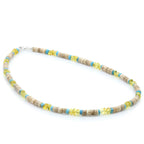 ADULT BALTIC AMBER SHELL TURQUOISE 925 STERLING SILVER NECKLACE. SPT80