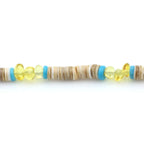 ADULT BALTIC AMBER SHELL TURQUOISE 925 STERLING SILVER NECKLACE. SPT80