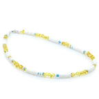 ADULT BALTIC AMBER SHELL TURQUOISE 925 STERLING SILVER NECKLACE. SPT81