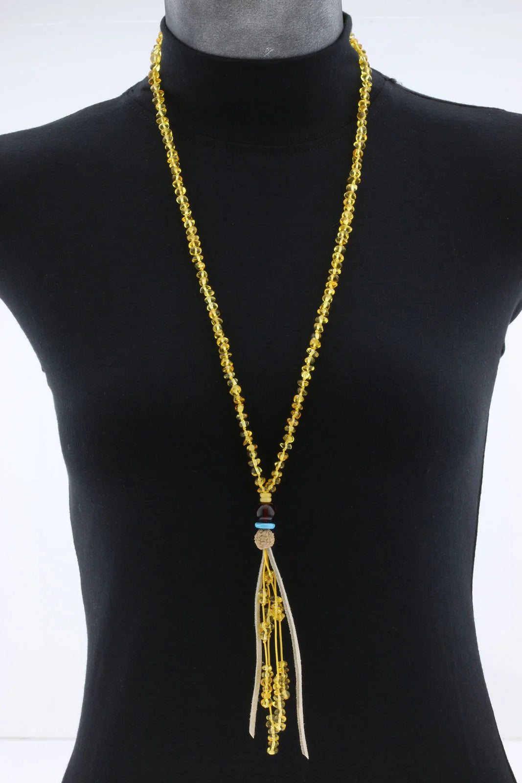 NATURAL BALTIC AMBER TASSEL NECKLACE. TASSEL10