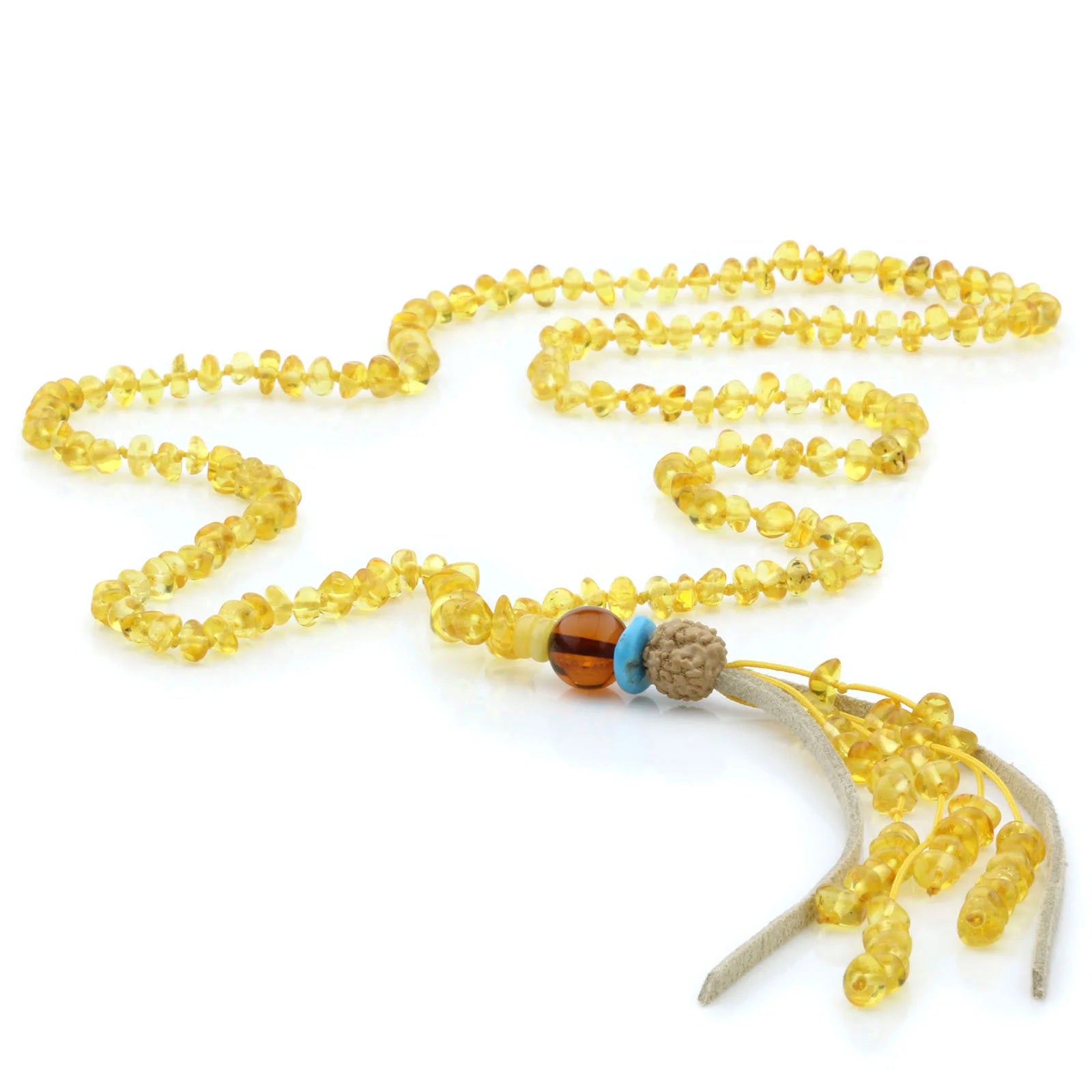 NATURAL BALTIC AMBER TASSEL NECKLACE. TASSEL10