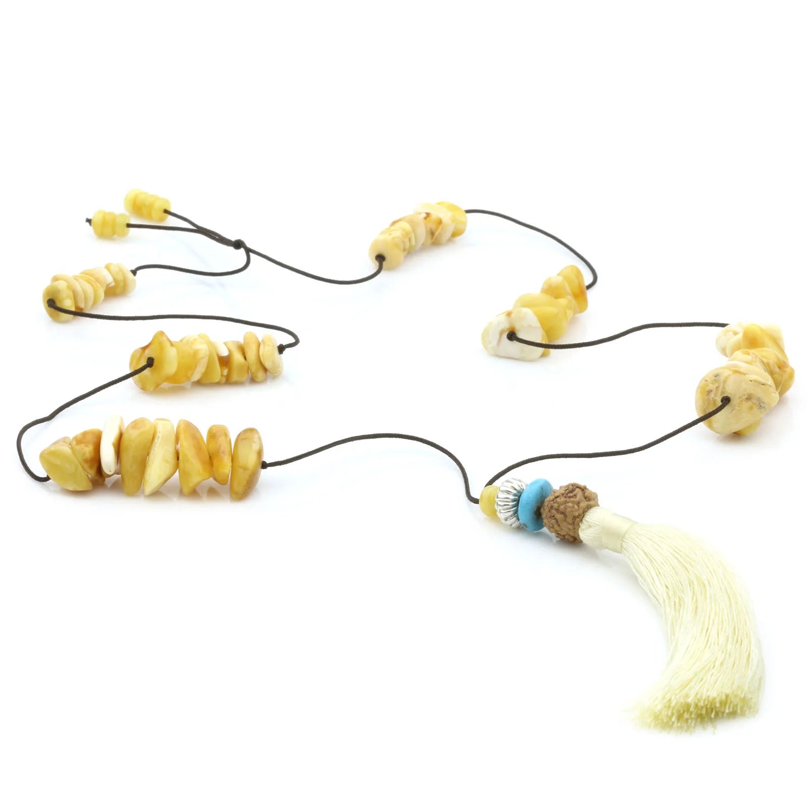 NATURAL BALTIC AMBER TASSEL NECKLACE. TASSEL12