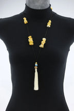 NATURAL BALTIC AMBER TASSEL NECKLACE. TASSEL12