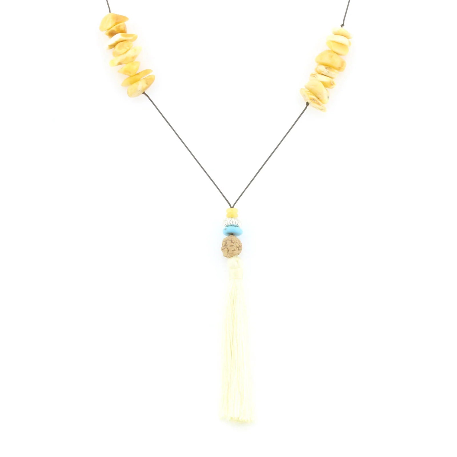 NATURAL BALTIC AMBER TASSEL NECKLACE. TASSEL12
