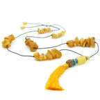 NATURAL BALTIC AMBER TASSEL NECKLACE. TASSEL13