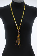 NATURAL BALTIC AMBER TASSEL NECKLACE. TASSEL14