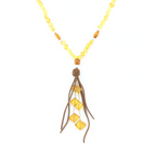 NATURAL BALTIC AMBER TASSEL NECKLACE. TASSEL14