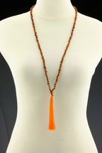 NATURAL BALTIC AMBER TASSEL NECKLACE. TSS05