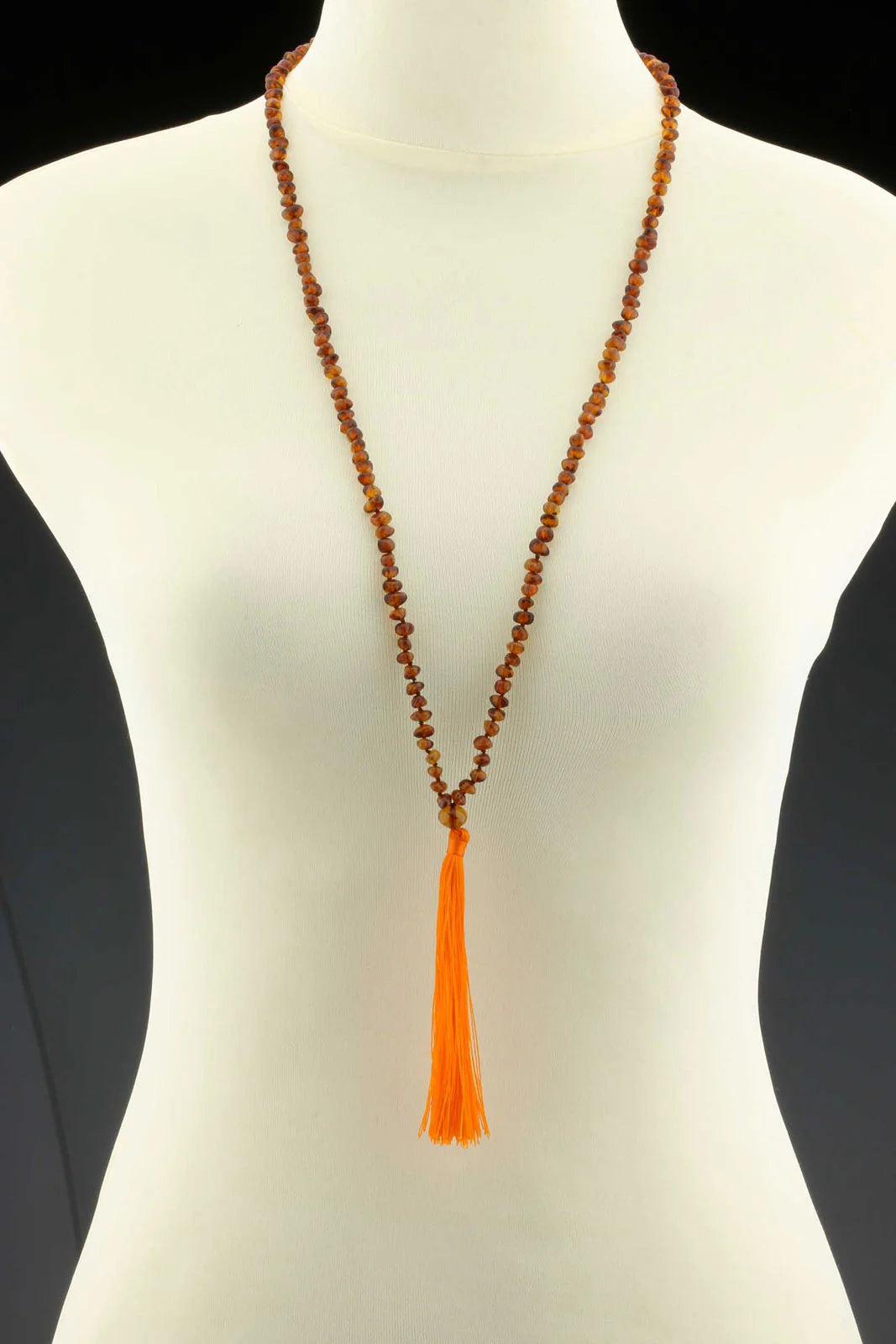 NATURAL BALTIC AMBER TASSEL NECKLACE. TSS05