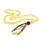 NATURAL BALTIC AMBER TASSEL NECKLACE. TASSEL15