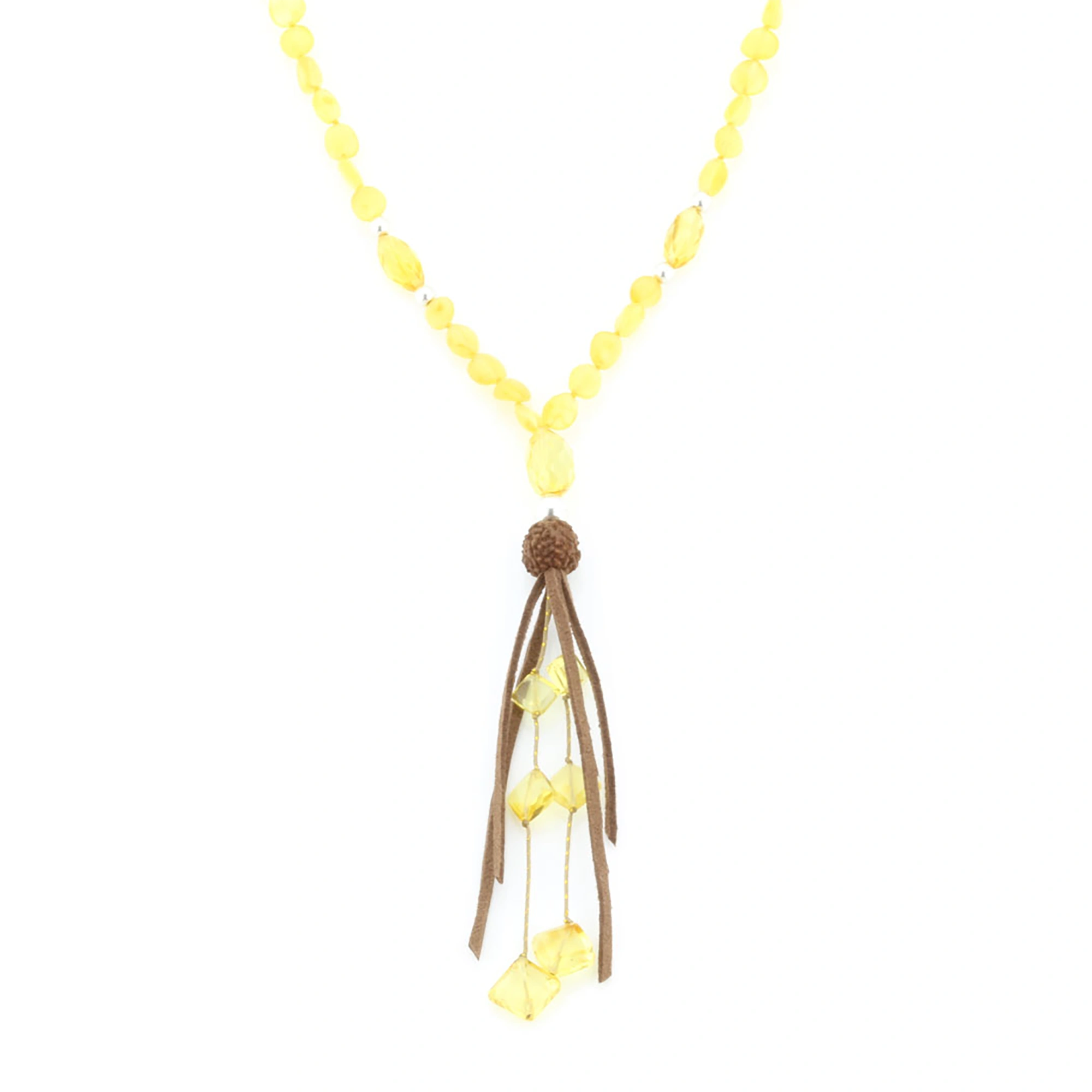 NATURAL BALTIC AMBER TASSEL NECKLACE. TASSEL15